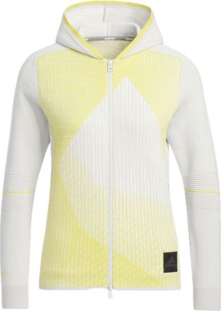 adidas (WMNS) adidas Statement Primeknit Hooded Jacket Asia Sizing Yellow Grey HG1674