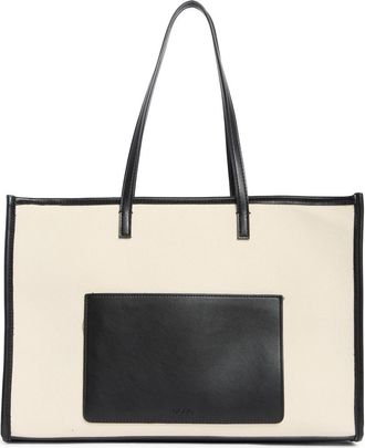 BCBGeneration Canvas Tote Bag in Natural Black at Nordstrom Rack