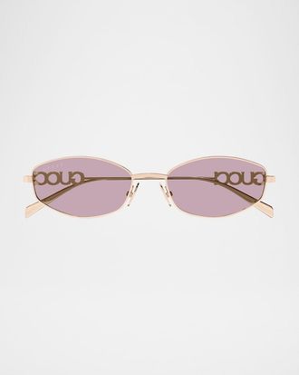 Gucci GG1802S Oval Metal Sunglasses