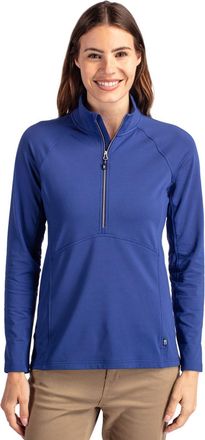 Cutter & Buck Adapt Eco Knit Stretch Recycled Womens Half Zip Pullover Jacket
