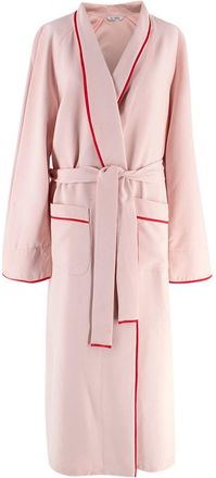 Sleeper Pink and Red Trim Belted Stretch Robe Size L