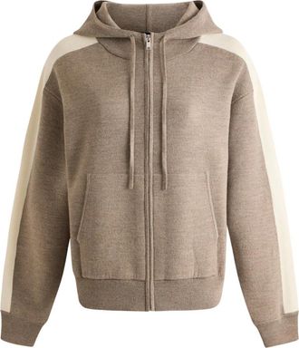 Fusalp Nymira Zip Up Jacket - Dames - Sportshirts - Beige - L - Wol - Fitness
