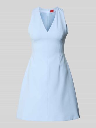 HUGO BOSS Regular Fit Kleid mit Naht-Details Modell KELILA in Hellblau, Gr&ouml;&szlig;e 34