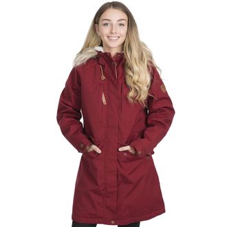 Trespass Womens Faithful TP75 Windproof Padded Jacket Coat - Red Cotton - Size Small