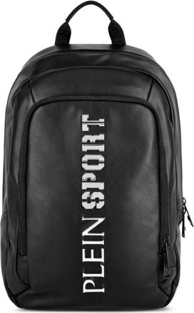 Plein Sport Arizona logo-lettering backpack - unisex - Polyurethane - One Size - Black
