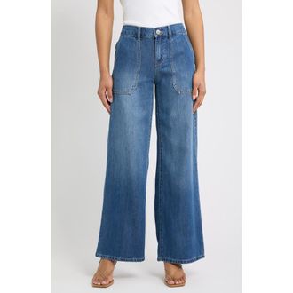 1822 Denim Utility Pocket Wide Leg Jeans in Marysville at Nordstrom, Size 12