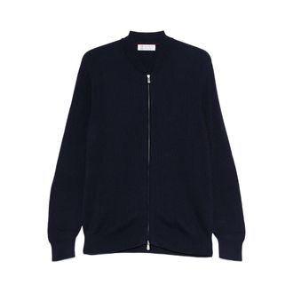 Brunello Cucinelli Zip Ribbed Sweater
