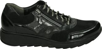 Durea 6279 E Sneaker - Dames - Veterschoenen - Zwart - 40 EU - Leer - Schoenen