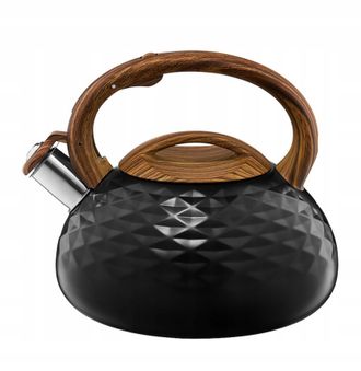 Ambition Hervidor De Gas De Acero Inoxidable Ambition De 2,3 L, Color Negro Mate, 1 Unidad