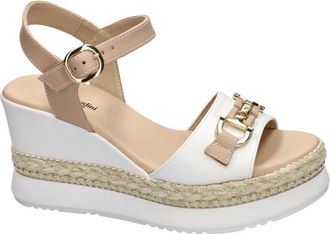 Nero Giardini Schoenen, Dames, Wit, 40 EU, Leer, Wedge Sandal E513552D
