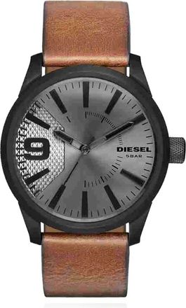 Diesel Mr Daddy Stainless Steel Watch - Heren - Horloges - Zwart - ONE Size - Leer - Accessoires