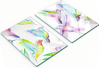 OEM Pannelli Decorativi Multifunzionali In Vetro Con Stampa Di Colibr&igrave;, 2x40x52 Cm