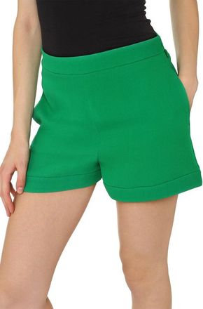 Valentino Garavani Green High Waist Silk Shorts Size L