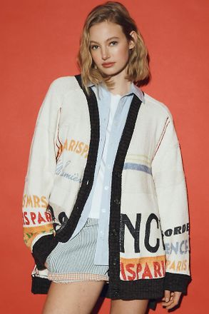 Maeve Cotton Blend Collared Boyfriend Sweater by Maeve