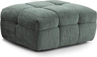 Oviala Oviala - Pouf in legno e poliestere trapuntato verde