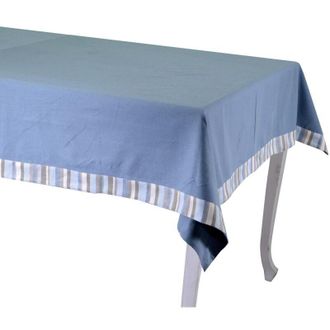 Vacchetti Vacchetti - Mantel Rayas Air Force Borde Azul Cm5 Hilo Te&ntilde;ido Cm140x180