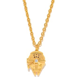 Girls Crew Star Wars Millenium Falcon Locket Necklace in Gold at Nordstrom