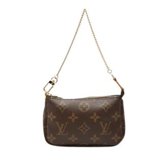 Louis Vuitton Pre-owned Mini Pochette Accessoires - Dames - Vintage Mini Tas - Bruin - ONE Size - Leer - Vintage