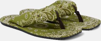The Attico Indie bandana printed thong sandals