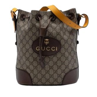 Gucci Pre-owned Bucket Bags, female, Brown, Size: ONE SIZE Pre-owned Canvas Bucket Bag
