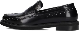 Stefano Lauran Zwarte Loafers voor Herfst en Winter - Dames - Loafers - Zwart - 38 EU - Wol - Schoenen