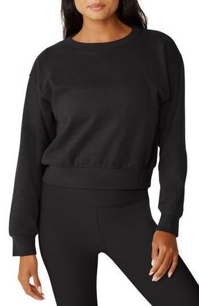 Beyond Yoga On the Go Crewneck Sweatshirt in Black at Nordstrom Rack, Size X-Large