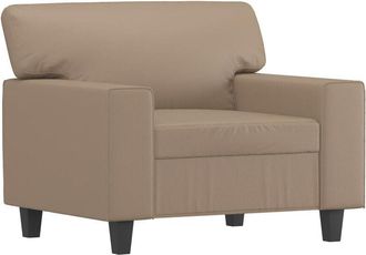 vidaXL Sillón cuero sintético color capuchino 60 cm Vidaxl