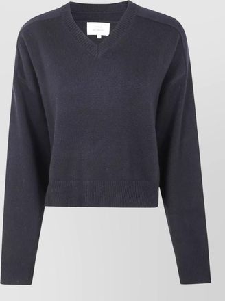 Loulou Studio cashmere ribbed boxy v-neck sweater