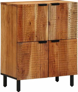 vidaXL Credenza Marrone 60 X 33 X 75 Cm Legno Massello Di Acacia - Vidaxl