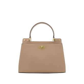 Pourchet Tassen, Dames, Beige, ONE Size, Leer, Trianon MM
