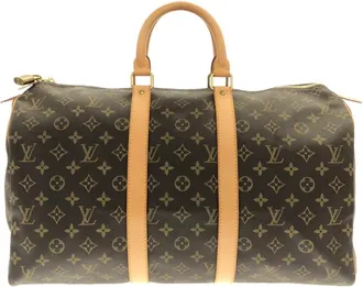 Louis Vuitton Marron Coated Canvas Boston Bag (Pre-Owned)