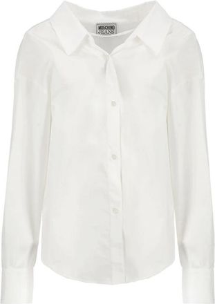 Moschino Witte Katoenen Shirt voor Dames - Dames - Overhemden - Wit - L - Katoen - Overhemden