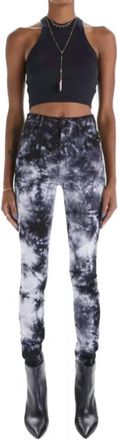 Mother Super Swooner Tie Dye Skinny Jean In Winding Paths