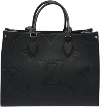 Louis Vuitton Tweedehands Canvas Louis Vuitton tassen - Dames - Vintage Shopper - Zwart - ONE Size - Leer - Vintage