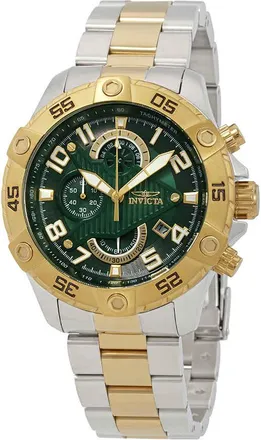 Invicta S1 Rally Chronograph Green Dial Two-Tone Mens Watch 26099
