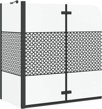 vidaXL Enclosure Para Ba&ntilde;o Geom&eacute;trico Manual Negro 120 X 67 X 129 Cm Vidaxl