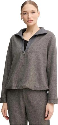 Mos Mosh Soleia Blouse - Dames - Sweatshirts - Bruin - S - Katoen - Hoodies & sweatvesten