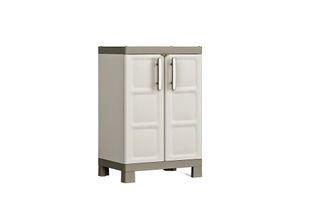 Keter Armario Interior Bajo Excellence Resina Cocina Garage Trastero Estanter&iacute;a Almacenaje Resistente Cerradura Certificaci&oacute;n T&uuml;v 65x45x97 Wxdxh Cm - Keter