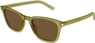 Saint Laurent SL 716/K SLIM Asian Fit 004 Womens Sunglasses Green Size 53 - Free RX Lenses - Free RX Lenses