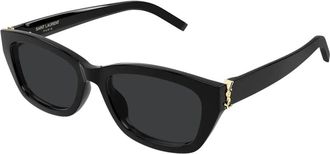 Saint Laurent SL M153 Zonnebrillen - Dames - Zonnebrillen - Zwart - 55 MM - Accessoires