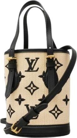 Louis Vuitton Pre-owned Bucket Bags, female, Beige, Size: ONE SIZE Pre-owned Nano Bucket Bag