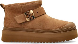 Tory Burch Mellow Platform Boot - Dames - Winterlaarzen - Beige - 41 EU - Su&egrave;de - Schoenen