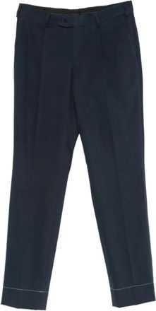 Brioni Broeken, Heren, Blauw, M, Katoen, Chino Broeken