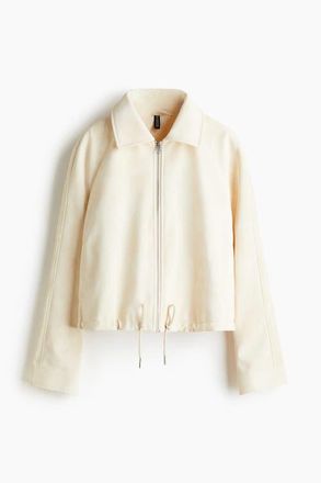 H&M Napped Jacket in Cream at Nordstrom, Size Xx-Small