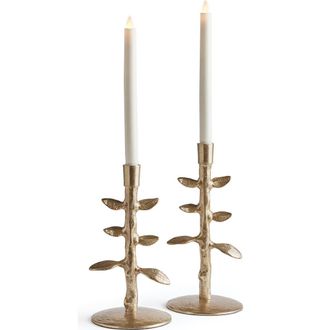 Napa Home & Garden Brier Taper Candle Holders Set of 2 in Gold at Nordstrom