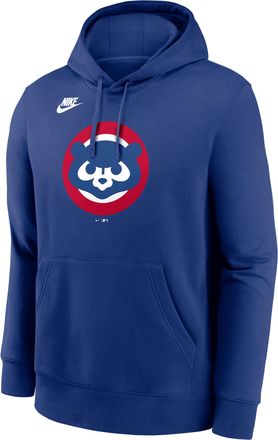 Nike Chicago Cubs Cooperstown Logo Club Nike Mens MLB Pullover Hoodie in Blue | NKDK4EWC78-9N3