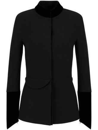Giorgio Armani Jack met enkele rij knopen - Zwart
