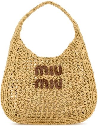 Miu Miu Raffia Shopping Bag