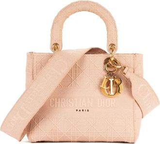 Dior Borsa a mano Cannage con ricamo 2020 - Rosa