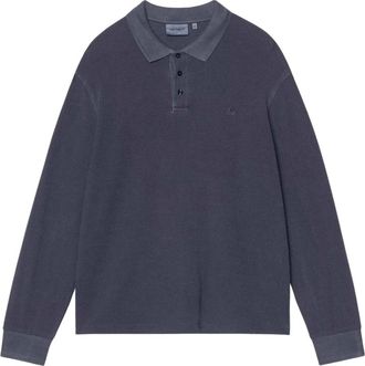 Carhartt Work in Progress Waffle Rugby Shirt - Heren - Polos - Blauw - M - Katoen - Tops
